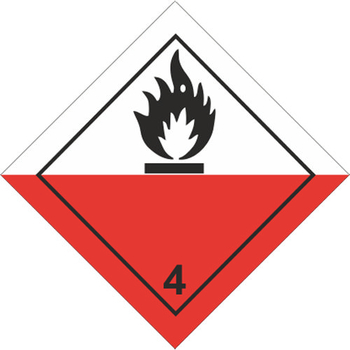 Вещества, способные к самовозгоранию - Маркировка опасных грузов, знаки опасности - . Магазин Znakstend.ru
